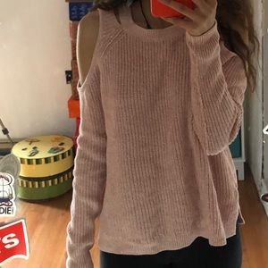 pink knitted hollister sweater